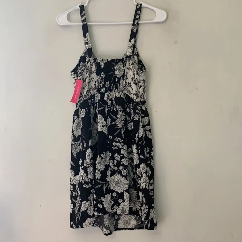 XHILARATION DRESS Black and white floral sundress Size XS NWT